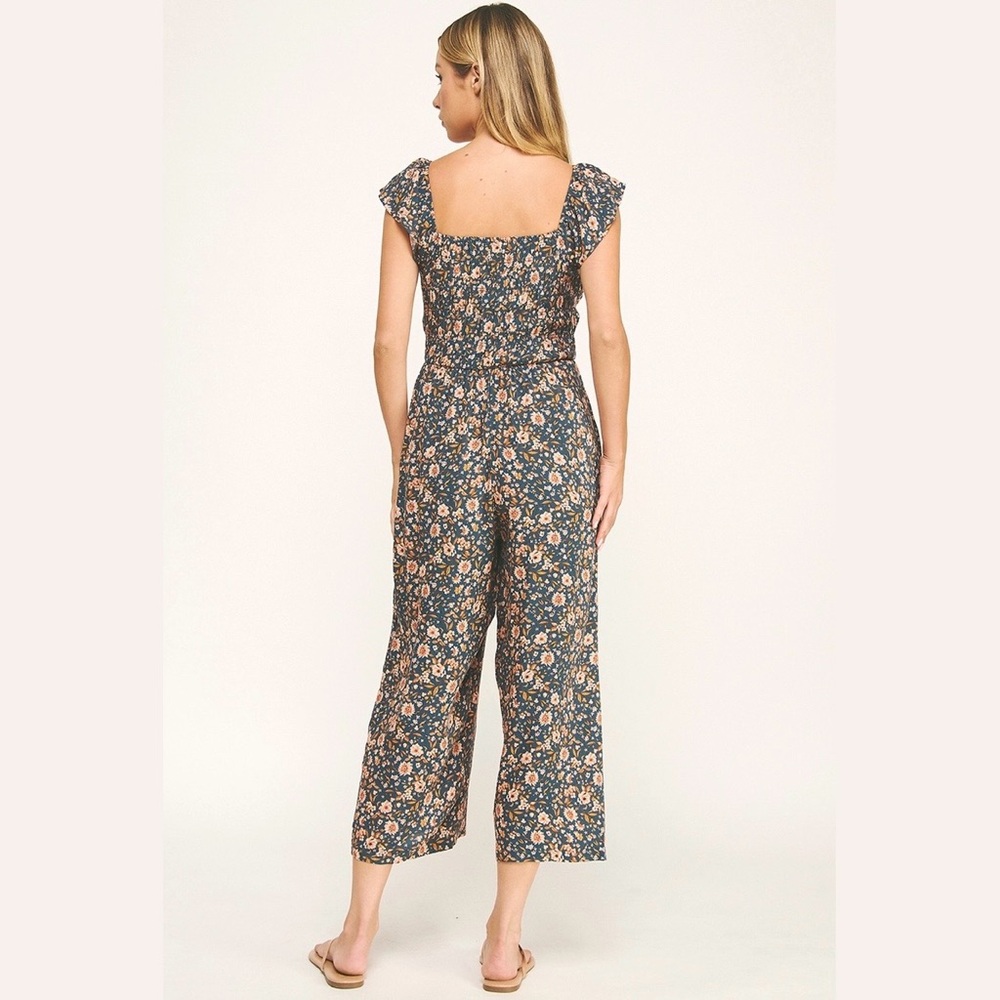 🐿️Floral Jumpsuit with pockets-New/ Boutique - Picture 2 of 4
